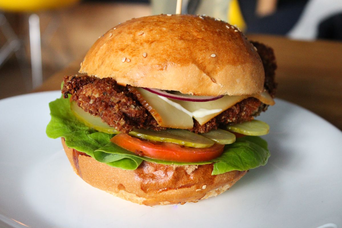 Chicken Burger with melting cheese