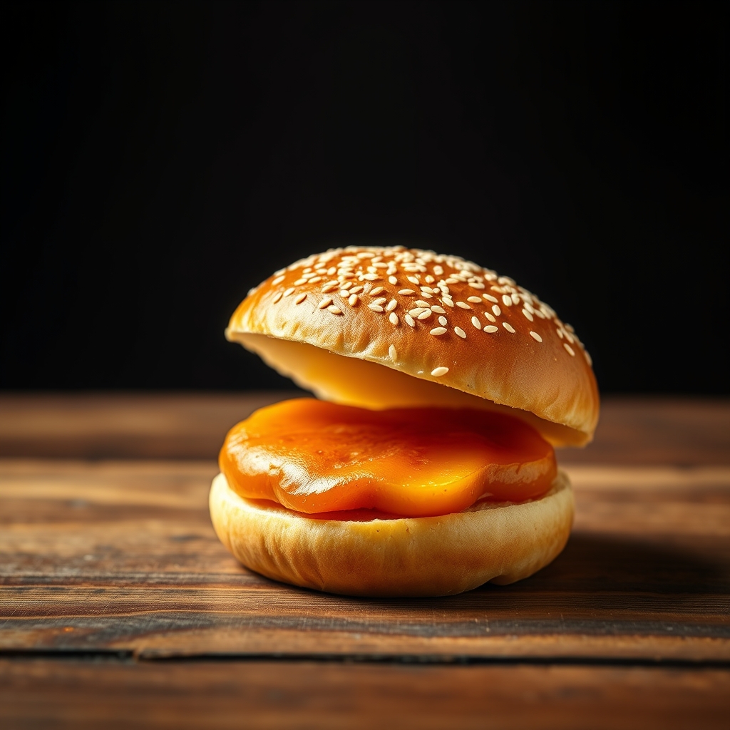 Sesame bun and burger