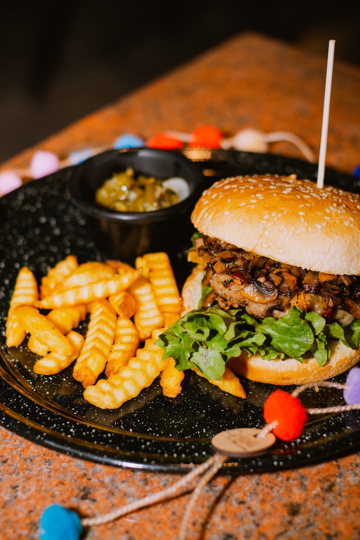Spicy Burger with melting cheese