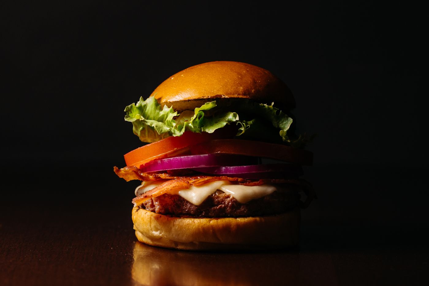 Veg Burger with beef cheese and fresh toppings